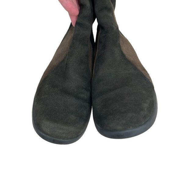 Aquatalia Two Tone Brown Suede Boots 6.5 Weatherproof Color Block - Picture 6 of 12